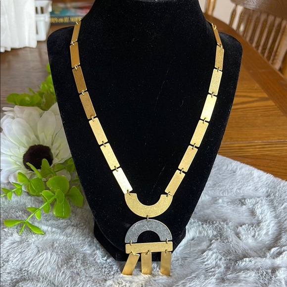Madewell Gold and Silver Geometric Necklace - Picture 5 of 5